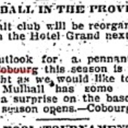 1905-03-22 Baseball -Cobourg Hoping for Pennant Winning Team