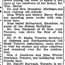 1905-08-12 Horse Racing -Horse Show for Cobourg Colony
