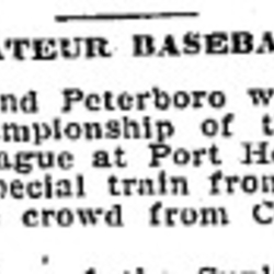 1905-09-20 Baseball -Cobourg to play Peterborough