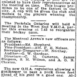 1905-11-16 Hockey -Intermediate Division Speculated