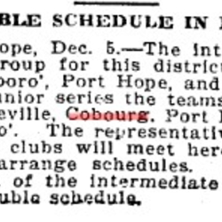 1905-12-05 Hockey -Intermediate and Junior schedules to be arranged