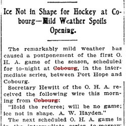 1905-12-27 Hockey -Intermediates vs PH Cancelled re Ice