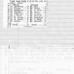 1909-09-09 Golf -Cobourg vs Oshawa