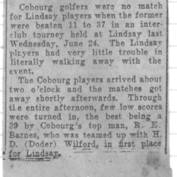 1931-07-03 Golf -Cobourg Club at Lindsay