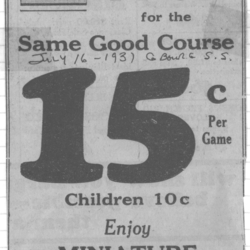 1931-07-16 Golf -Miniature Golf ad