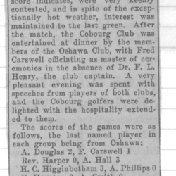 1931-08-27 Golf -Cobourg Club at Oshawa