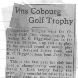 1931-09-03 Golf -Cobourg Club Championship