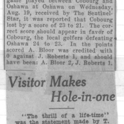 1931-09-03 Golf -Cobourg Club at Oshawa