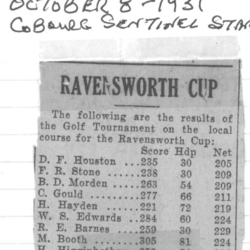 1931-10-08 Golf -Ravensworth Cup