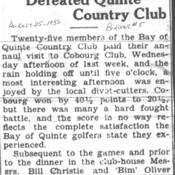 1932-08-25 Golf -Bay of Quinte Club at Cobourg