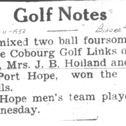 1933-08-11 Golf -Mixed 2 ball foursome