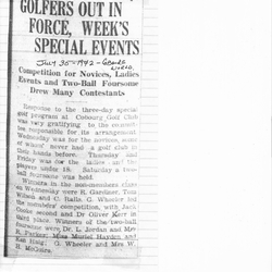 1942-07-30 Golf -Special Events