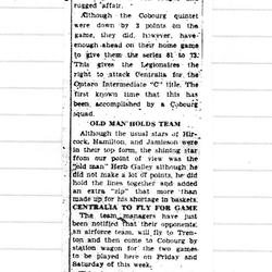 1950-03-30 Basketball -Commentary-Legionnaires Advance to Ontario Intermediate C Finals