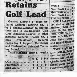 1959-07-02 Golf -Cobourg Industrial League Results