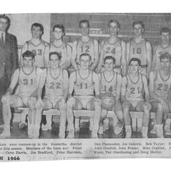 1966-03-02 School -Basketball -CDCI East Senior Basketball Team Photo