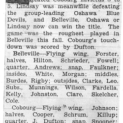 Football -Cobourg -1935-10-31 -Intermediates vs Belleville