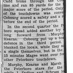 Football -Cobourg -1935-11-14 -Intermediates vs Ptbo