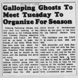 Football -Galloping Ghosts -1954 -A01-season