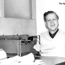 Layton at his desk