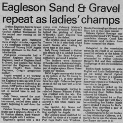 Softball -Grafton Tournament -1977 -Summary -Ladies