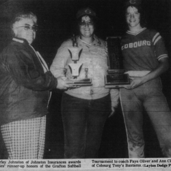 Softball -Grafton Tournament -1978 -Ladies-Runner Up- Cobourg Tonys