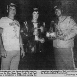 Softball -Grafton Tournament -1978 -Mens-Div 2 Consolation Champs-Cold Springs