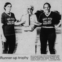 Softball -Grafton Tournament -1979 -Ladies-Runner up-Port Hope Buds Auto