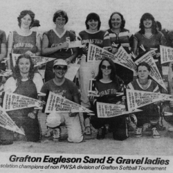 Softball -Grafton Tournament -1980 -Ladies-Non PWSA Cons Champs - Grafton Eagleson and Sand