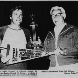 Softball -Grafton Tournament -1980 -Mens-Cons Champs - Toronto Peats