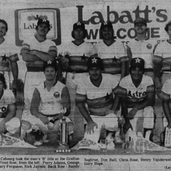 Softball -Grafton Tournament -1982 -B Champs -Men -Everts Astros