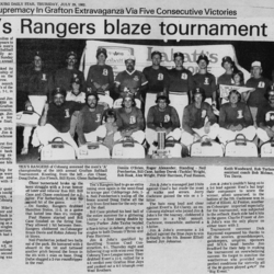 Softball -Grafton Tournament -1982 -Mens-Summary and A Champs-Cobourg Texs Rangers