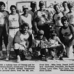 Softball -Grafton Tournament -1983 -Mens-D Champs-Thrush Cobourg