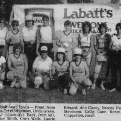 Softball -Grafton Tournament -1984 -Ladies-D Champs-Baltimore Lyles