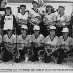 Softball -Grafton Tournament -1985 -Ladies-D Champs-Trenton Bayshore