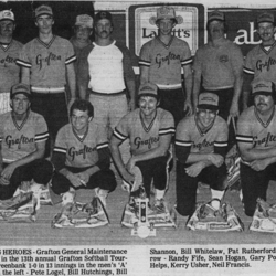 Softball -Grafton Tournament -1985 -Mens-A Champs-Grafton General Mainenance