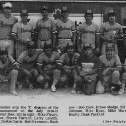 Softball -Grafton Tournament -1985 -Mens-C Champs-Partners