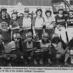 Softball -Grafton Tournament -1986 -Ladies-B Champs-Eastern Commerce