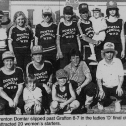 Softball -Grafton Tournament -1986 -Ladies-D Champs-Trenton Domtar