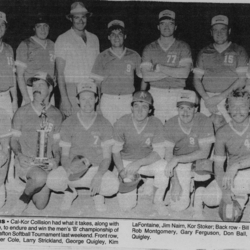 Softball -Grafton Tournament -1986 -Mens-B Champs-Cal Kor