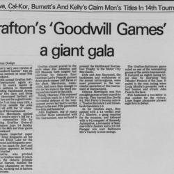 Softball -Grafton Tournament -1986 -Mens-Summary