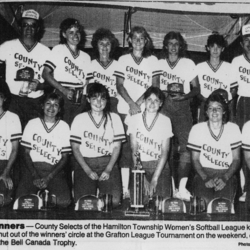 Softball -Grafton Tournament -1987 -Ladies-D Champs-Hamilton Township County Selects