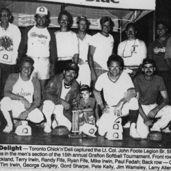 Softball -Grafton Tournament -1987 -Mens-B Champs-Toronto ChickNDeli