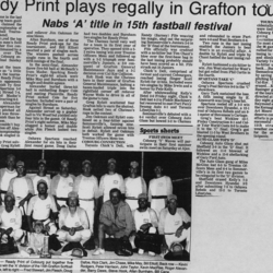 Softball -Grafton Tournament -1987 -Mens-Summary and A Champs-Ready Print