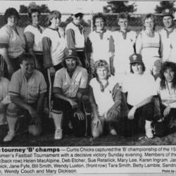 Softball -Grafton Tournament -1988 -Ladies-B Champs-Curtis Chicks