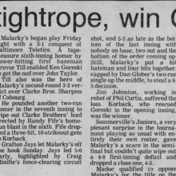 Softball -Grafton Tournament -1988 -Mens-Summary