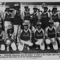 Softball -Grafton Tournament -1989 -Ladies-C Champs-Belleville Lionesses