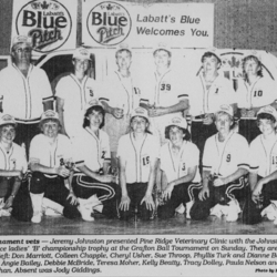 Softball -Grafton Tournament -1991 -Ladies-B Champs-Pine Ridge Vet