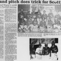 Softball -Grafton Tournament -1991 -Mens-Summary and A Champs-Scottys