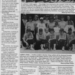 Softball -Grafton Tournament -1994 -Ladies-Summary and B D Champs-Pine Ridge Vets and Grafton