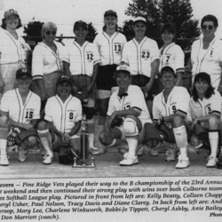 Softball -Grafton Tournament -1995 -Ladies-B Champs-Pine Ridge Vet